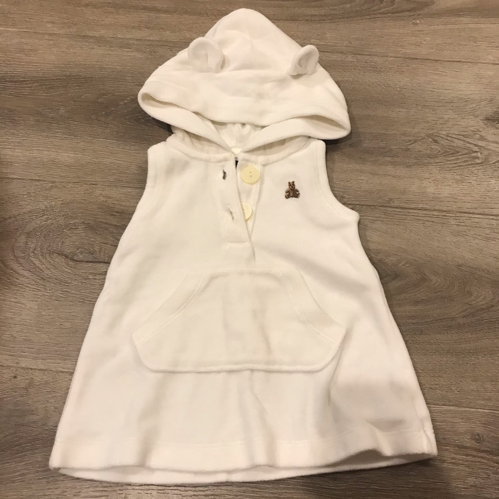 🌟5 for $20🌟 White Fleece 0-3 Months Hoodie Dress